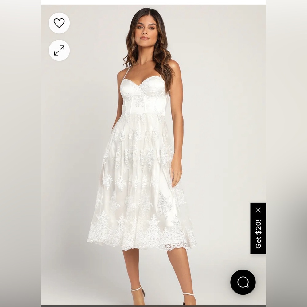Lulus white daydreamer lace dress